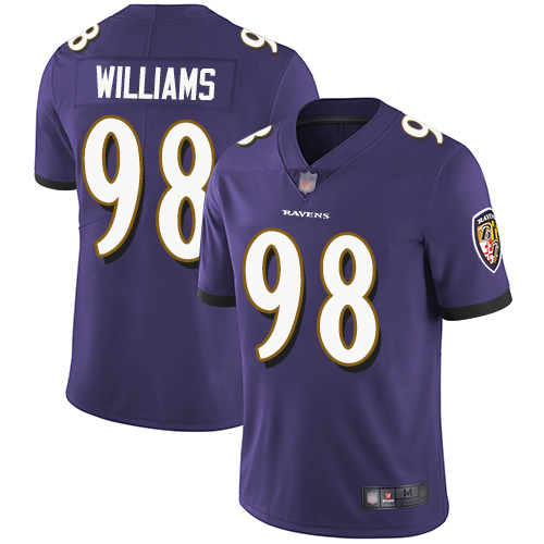 Baltimore Ravens Limited Purple Men Brandon Williams Home Jersey NFL Football #98 Vapor Untouchable
